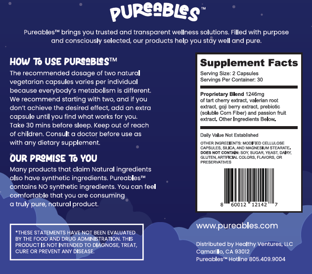 Pureables™ All-Natural Sleep Veggie Capsules